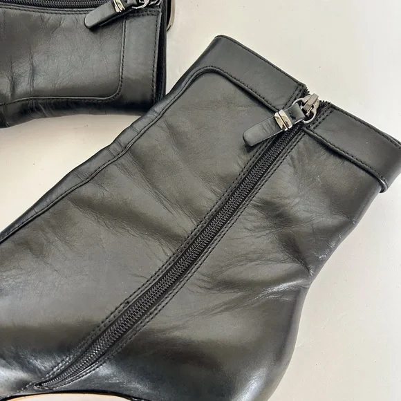 VIA SPIGA BLACK LEATHER BOOTS SIZE 8.5 - Picture 9 of 16